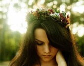 Items Similar To Boho Half Wreath Floral Hair Wreath Indian