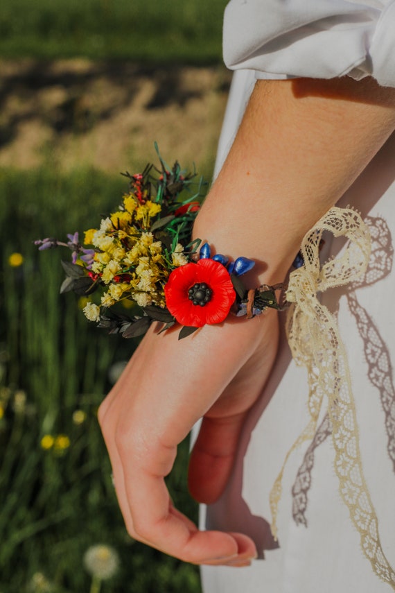 Poppy flower deals bracelet