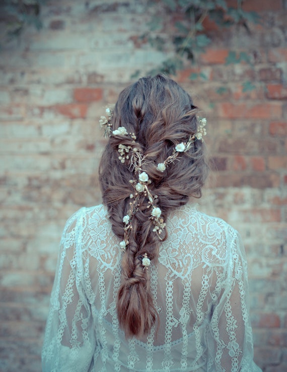 Hochzeit Braut Blumen Haarband Haargirlande Mädchen Blumenkrone