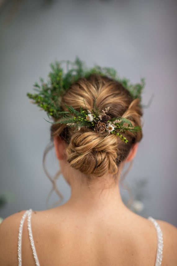 Pine Cone Bridal Hair Comb: Woodland Wedding Hair Accessory