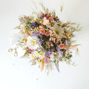 Meadow spring bouquet Bridal flower bouquet Daisy Wildflowers bouquet Lavender bridal bouquet Summer wedding Bridal accessories Magaela image 1