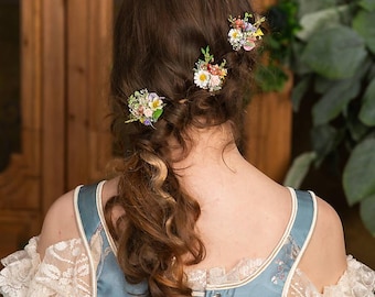 Wildflower Bridal Crown: Meadow Flower Hair Wreath, Garden Wedding