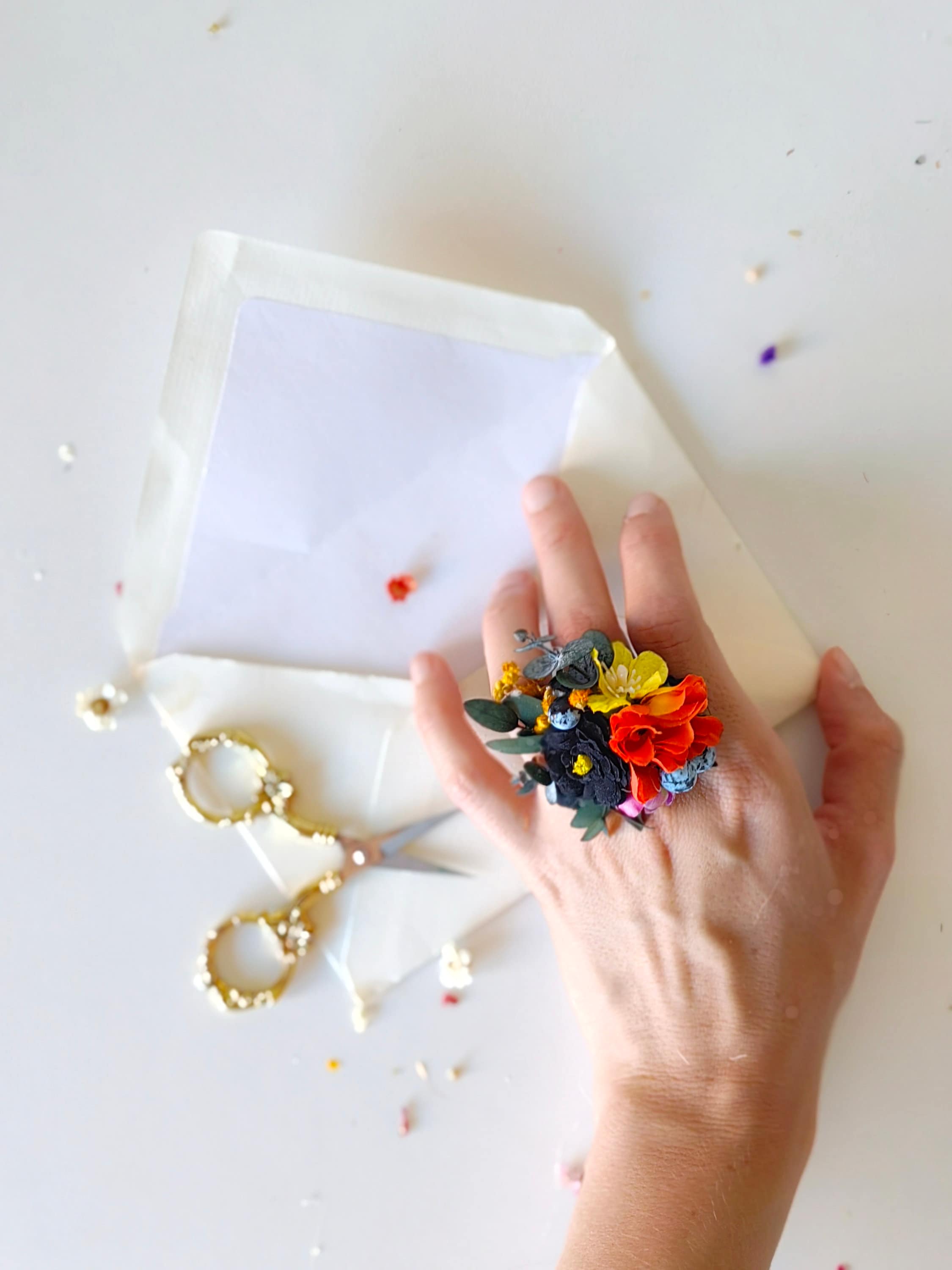 Ring made shop of flowers