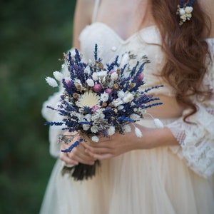 Meadow wedding bouquet Preserved bridal bouquet Lavender wedding bouquet Magaela accessories Bouquet for bride Dried wedding Handmade