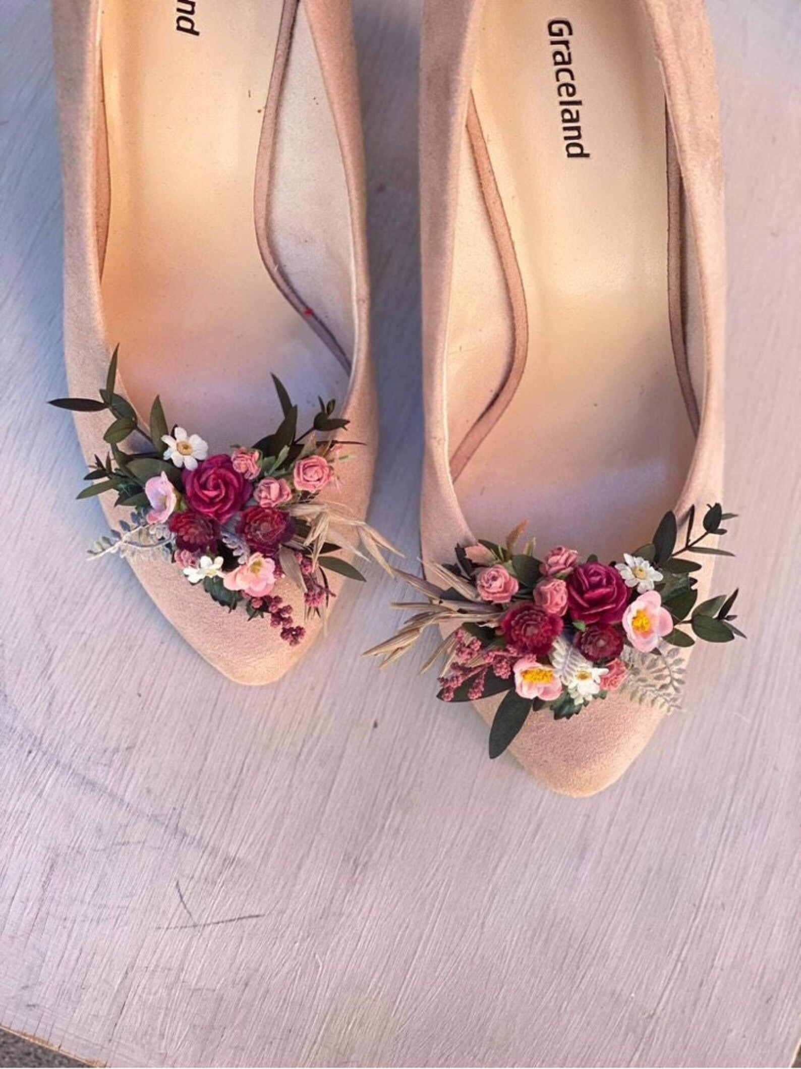 Flower Shoe Clips Romantic Bridal Shoe Clips Flowers for Shoes Etsy