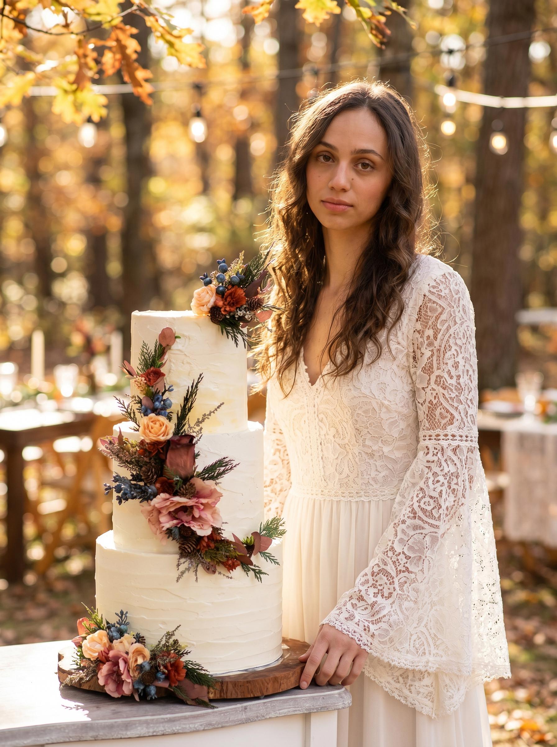 Autumn Wedding Cake Flower Topper
