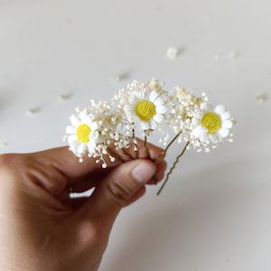 LDDCX Daisy Flower Hair Clips & Pins, Small Hair LDDCX