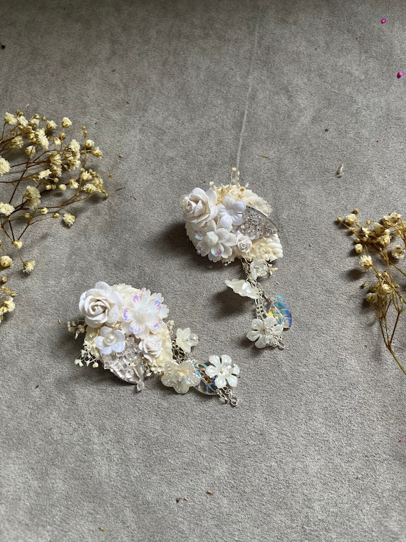 White boho sale earrings