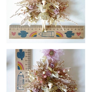 Christmas tree decor Christmas decoration Christmas fairy Fairycore Pink Christmas Vintage Christmas Christmas gift Tree decoration Magaela image 8