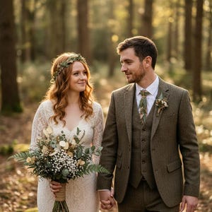 Woodland Wedding Crown – Preserved Fern Bridal Headpiece – Forest Boho Hair Wreath image 8