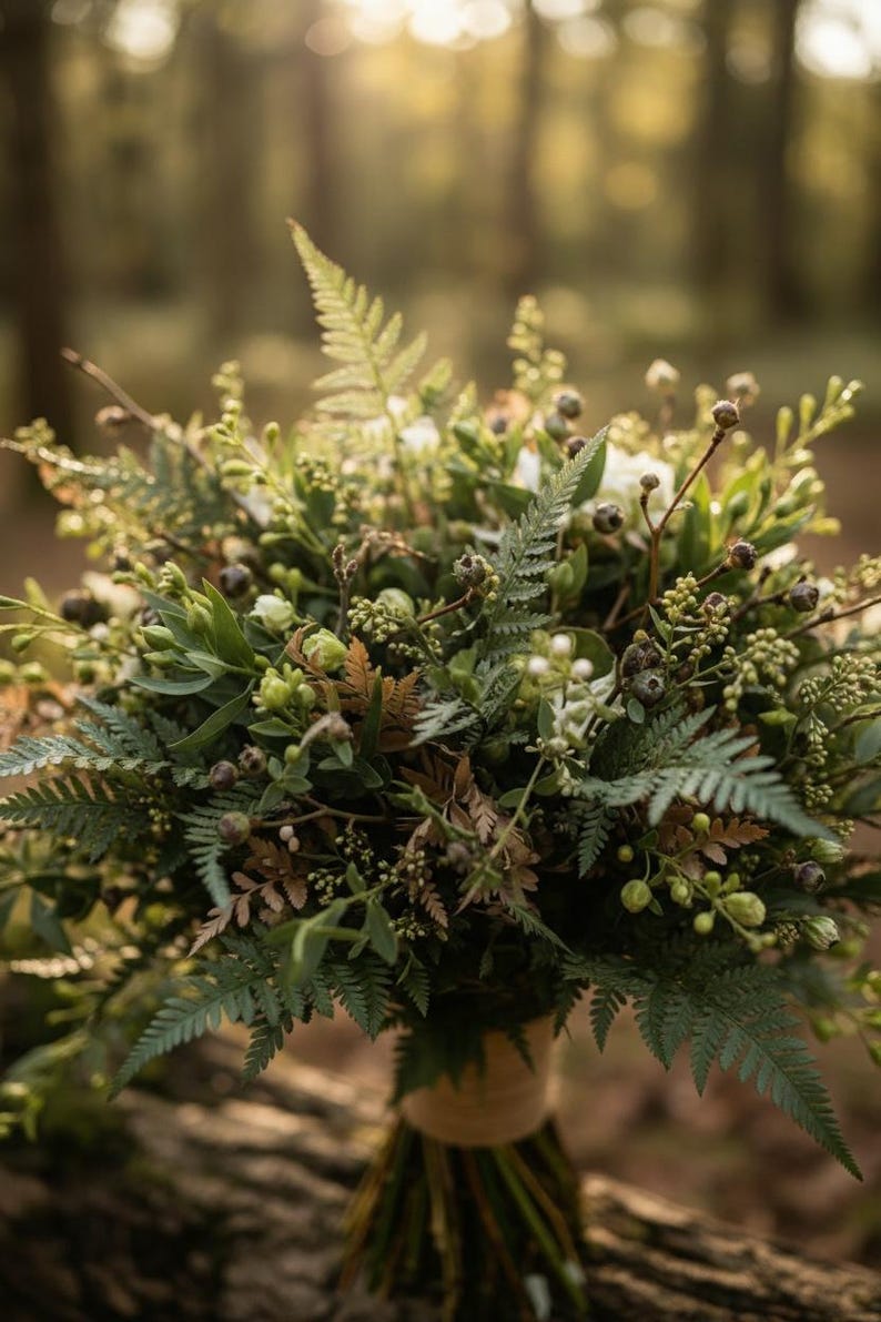 Woodland Wedding Crown – Preserved Fern Bridal Headpiece – Forest Boho Hair Wreath image 13