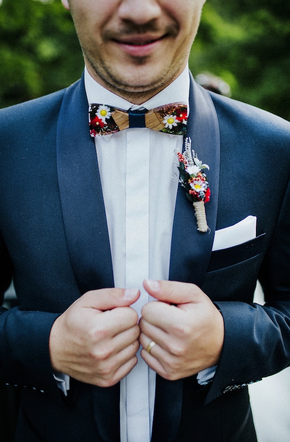 Bow Tie Folk Bow Tie Men's Accessories Wedding Accessories Floral