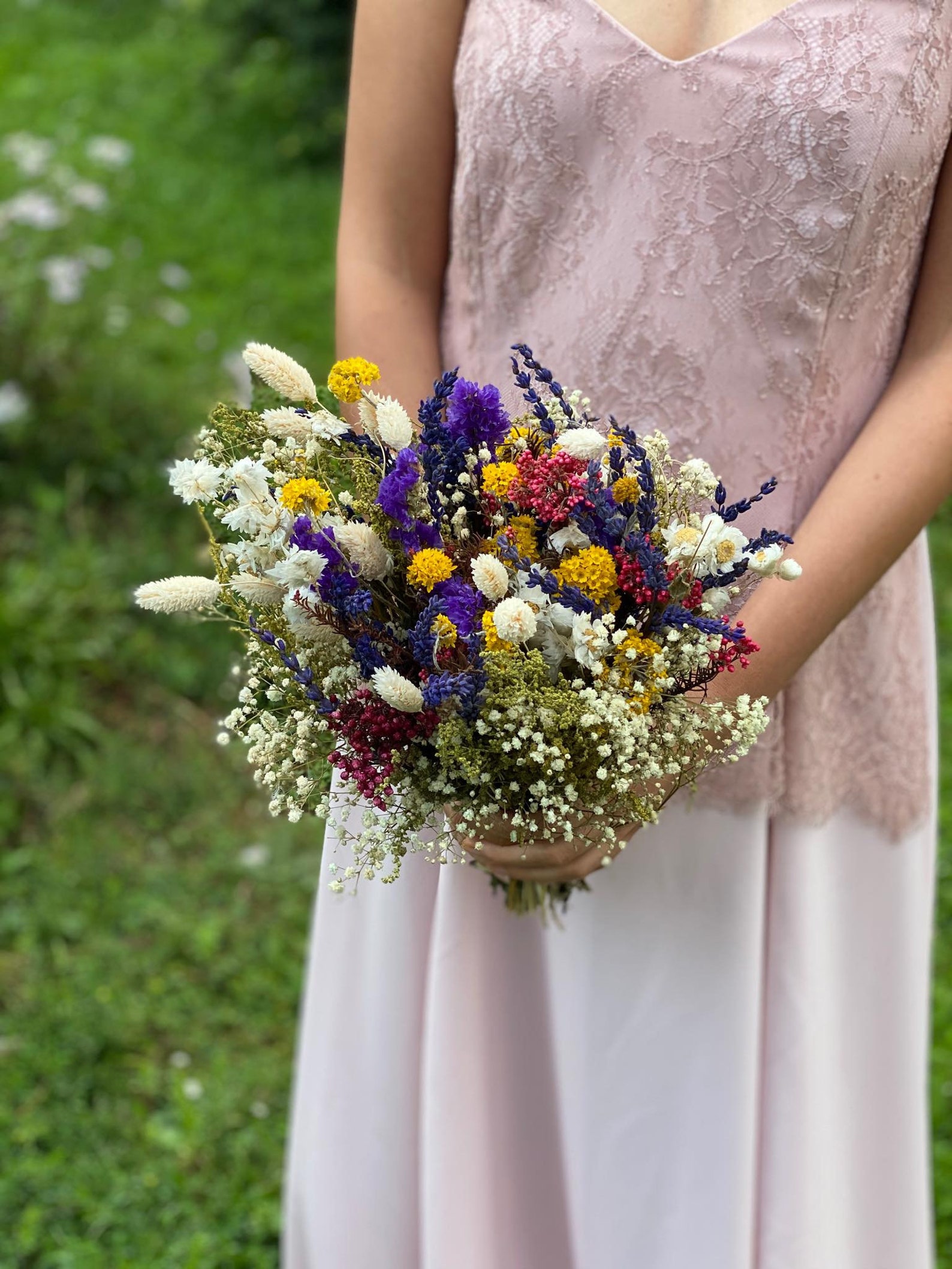 Meadow Wedding Bouquet Bridal Flower Bouquet Preserved Bouquet Etsy