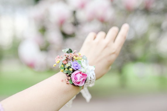 Accessories Boutonniere Satin Bridesmaid Bracelet Rose Bracelet Bride Wrist  Flower Hand Flowers – the best products in the Joom Geek online store