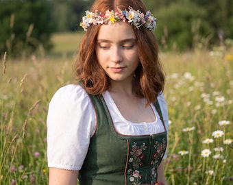 Wildflower Colorful Crown – Dirndl Hair Accessory for Oktoberfest