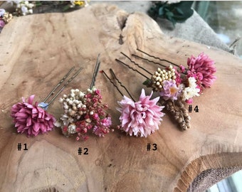 Colourful flower pin Wedding hair pins Pink flower pins Yellow Orange Blue flower pins Ivory Greenery flower pins Wedding accessories