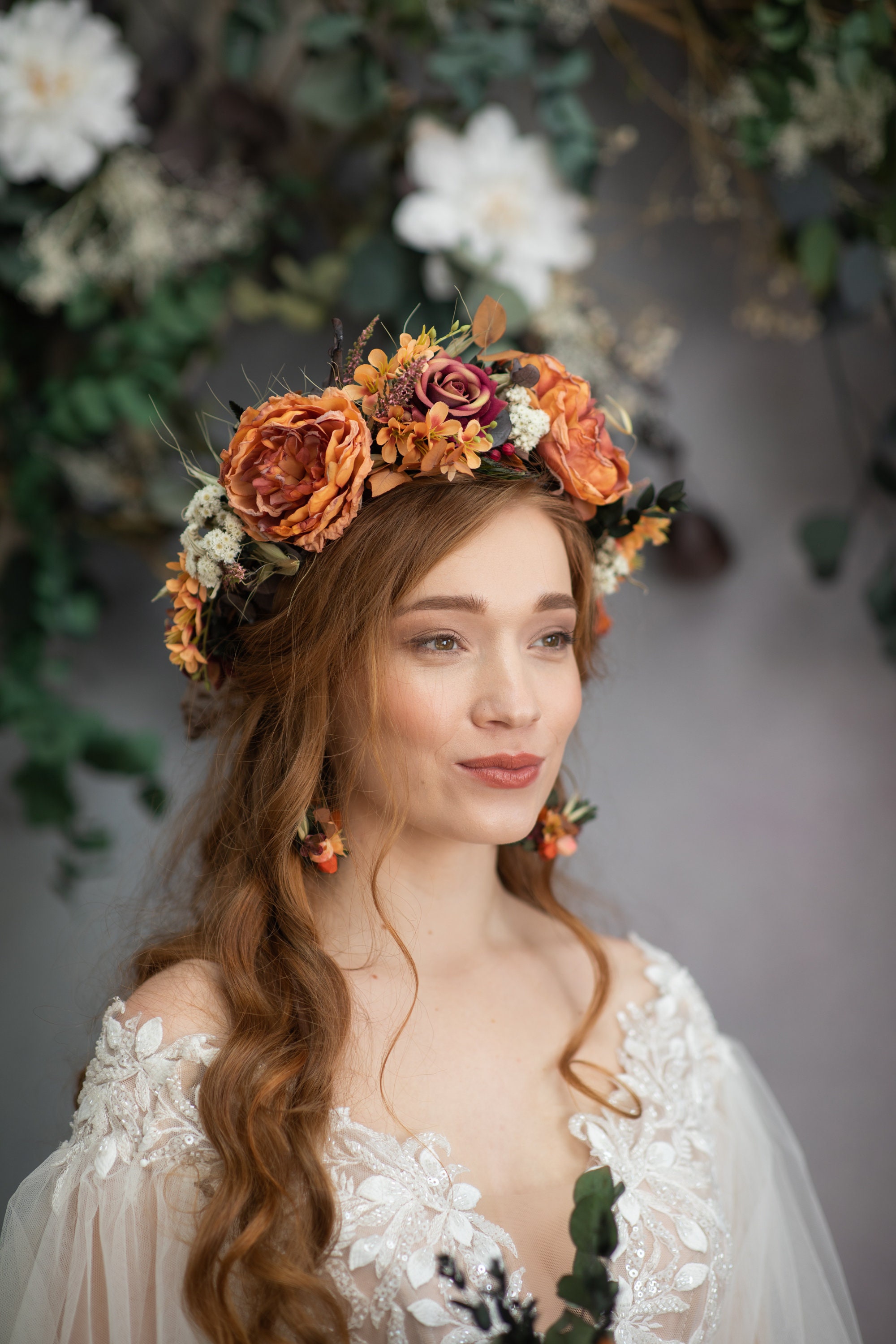 fall wedding headpiece