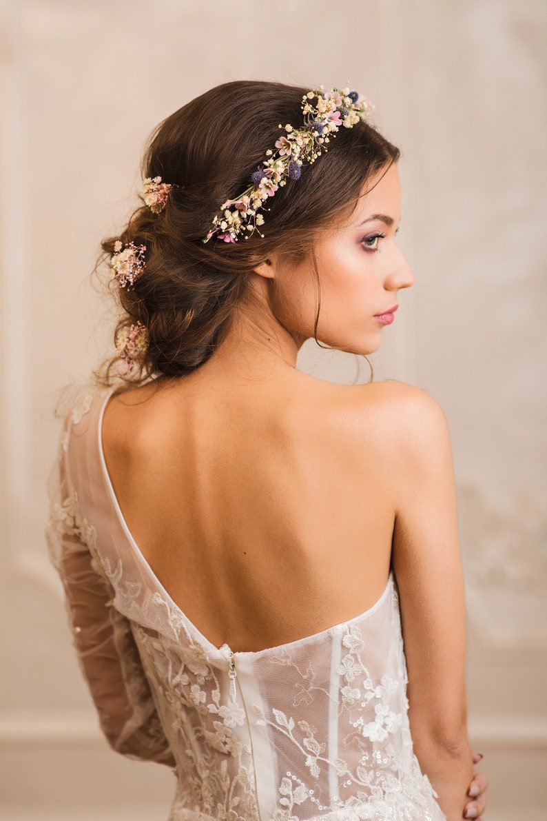 Épingles à cheveux de fleurs de mariée Fleur de cheveux romantique Bijoux de mariage Fleurs de coiffure Bride to be Hochzeit Magaela accessoires Fait à la main Personnalisable image 3