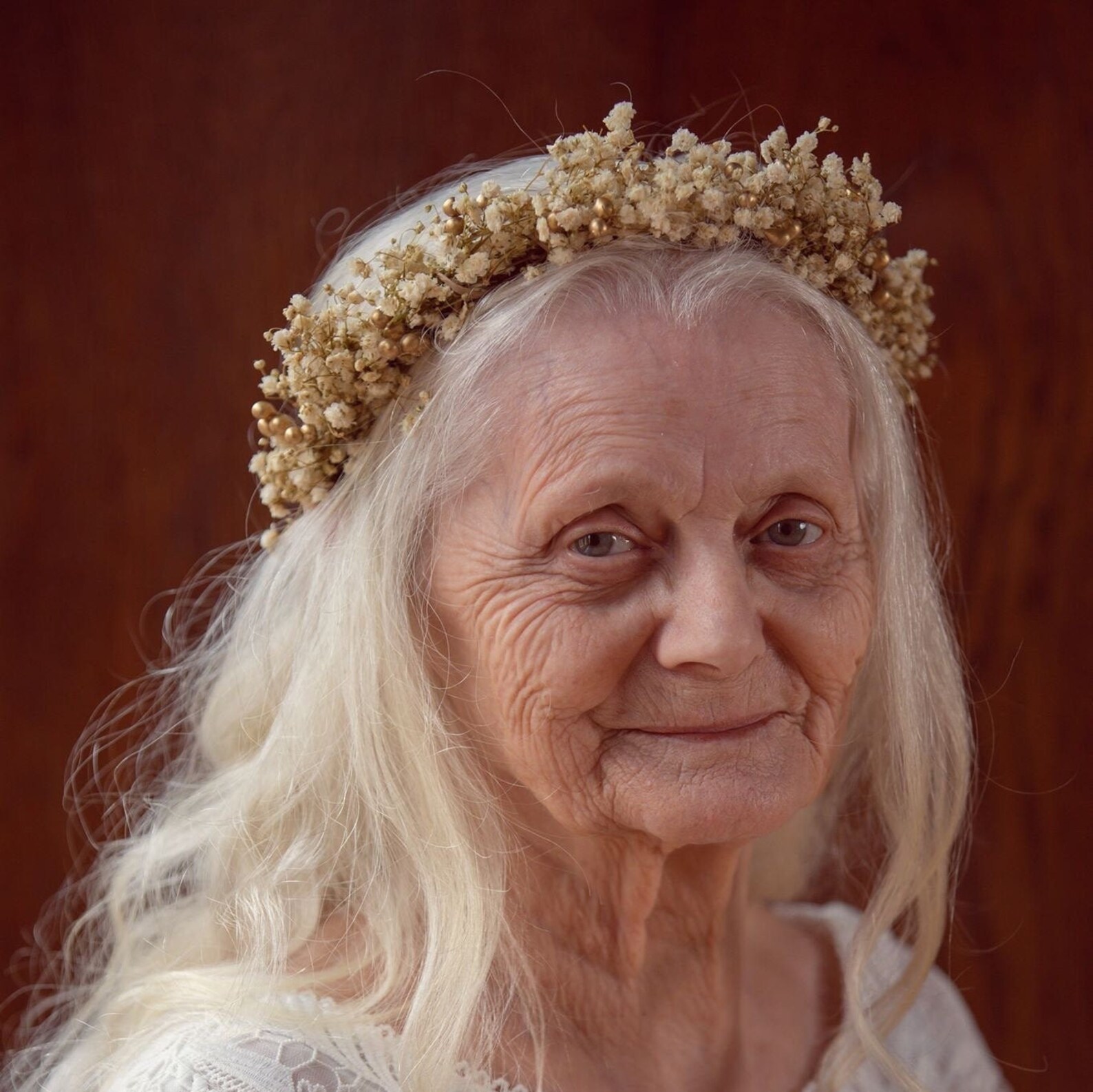 Baby's Breath Flower Crown Natural Bridal Hair Wreath Etsy