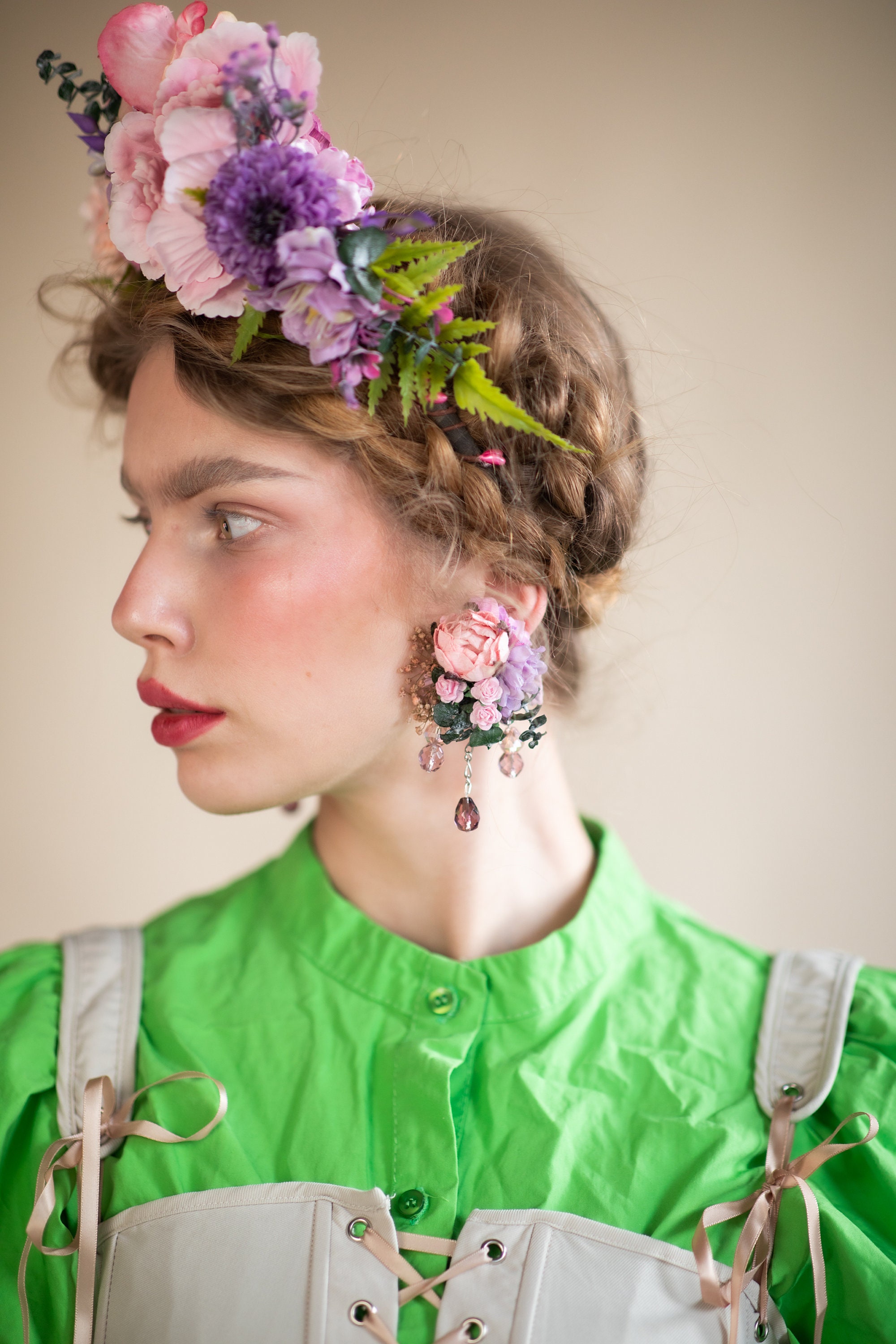 Large clearance flower earrings