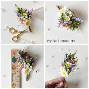 Meadowy wedding hair comb Flower bridal hair comb with baby's breath Spring Meadow Pastel wedding comb with daisies Magaela accessories image 6