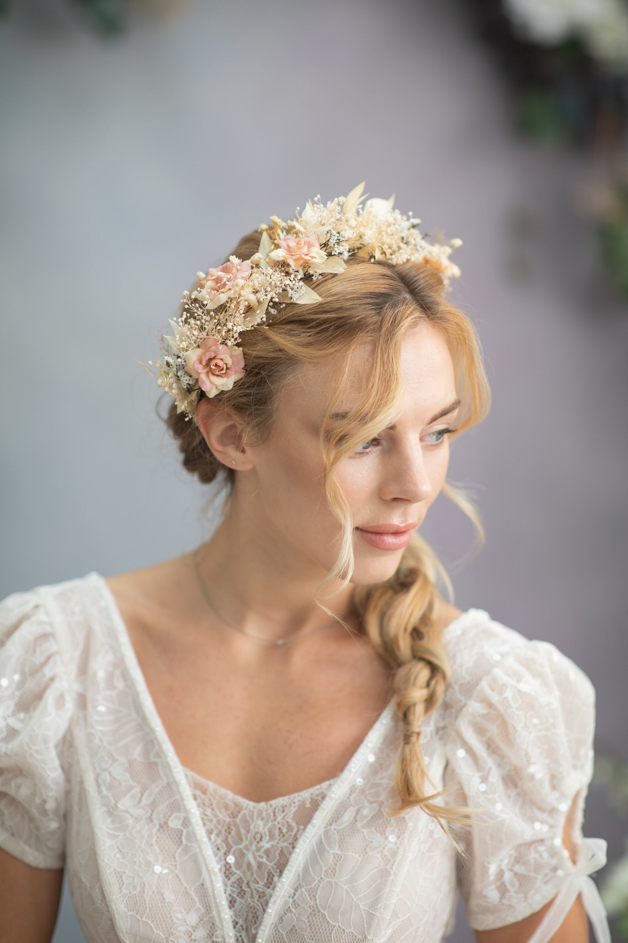 Ivory Vintage Bridal Crown - Etsy display picture 2