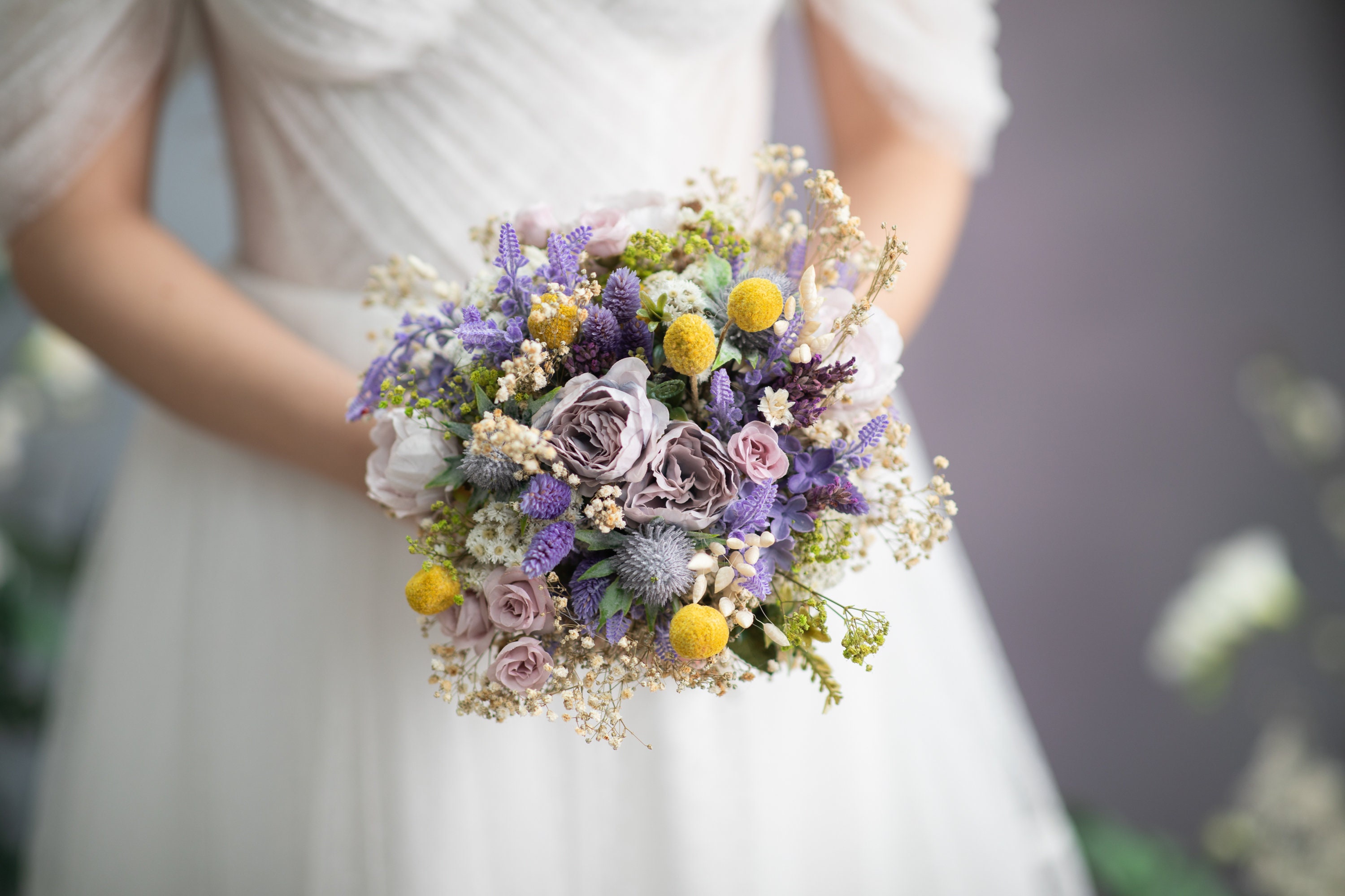 Ramo de novia morado: boda de flores silvestres lilas de primavera - Etsy  México, image size:3000x2000