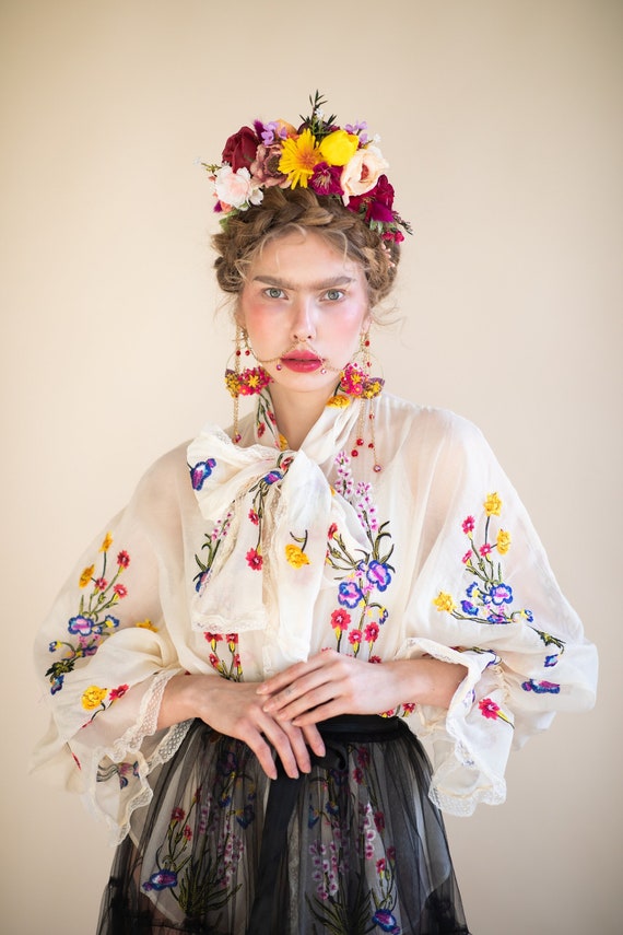 Bride Sans Mors Hackamore Avec Bandeau Fleuri Multicolore - Taille Grand/plein - Made In UK