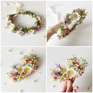 Meadow spring bouquet Bridal flower bouquet Daisy Wildflowers bouquet Lavender bridal bouquet Summer wedding Bridal accessories Magaela image 5