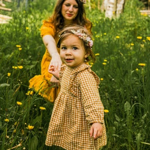 Momia y yo coronas de flores a juego Coronas de flores Madre e hija tocados De la flor chica Accesorios de boda Corona de peonía rosa Magaela imagen 6