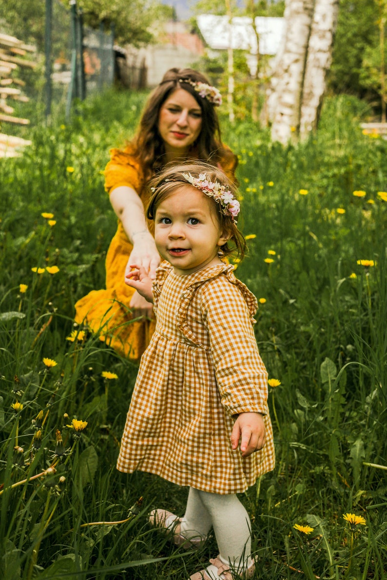 Momia y yo coronas de flores a juego Coronas de flores Madre e hija tocados De la flor chica Accesorios de boda Corona de peonía rosa Magaela imagen 6