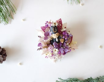 Christmas brooch Nutcracker Purple Christmas brooch Christmas jewelry Vintage Christmas Christmas gift Brooch for coat Nutcracker Christmas