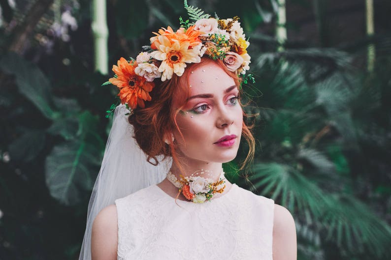 Summer Wreath Wedding Wreath Flower Hair Wreath Bridal Hair Etsy