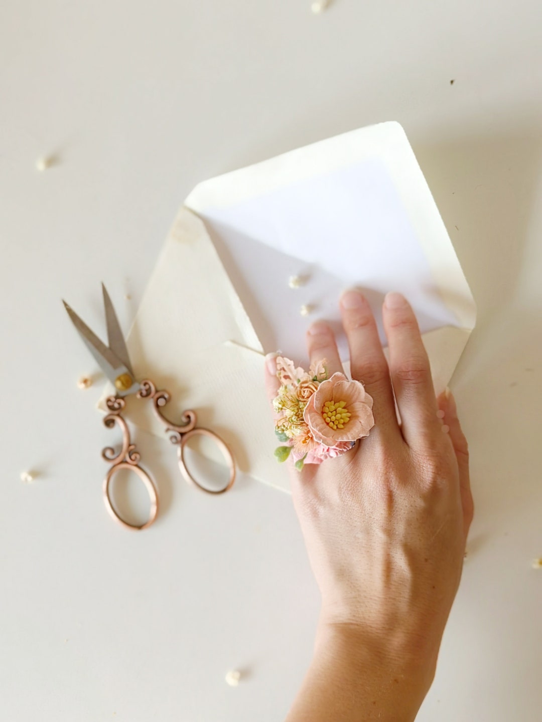 Ring Female Peach Blossom Simple Design Niche