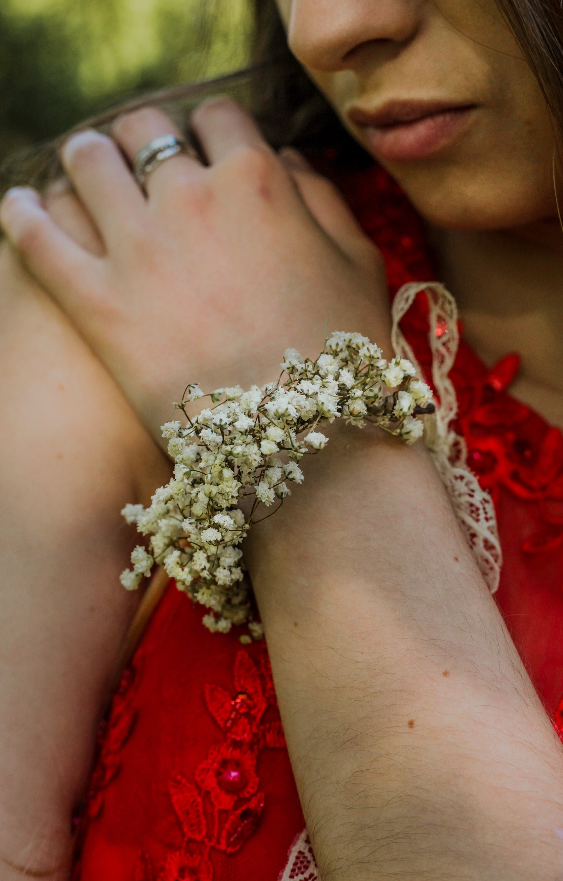 Ivory preserved baby's breath bracelet Natural wedding Etsy
