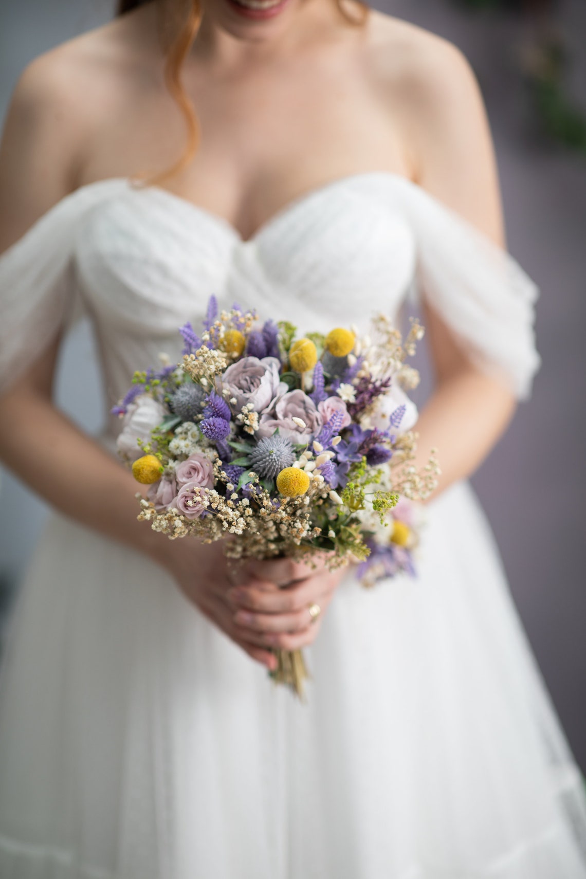 Purple bridal bouquet Spring wedding bouquet Bride to be image 1