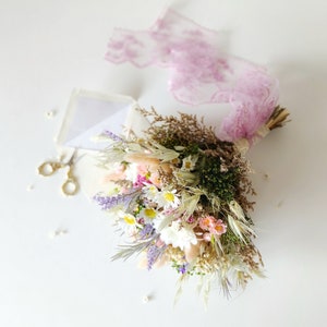 Meadow spring bouquet Bridal flower bouquet Daisy Wildflowers bouquet Lavender bridal bouquet Summer wedding Bridal accessories Magaela image 4