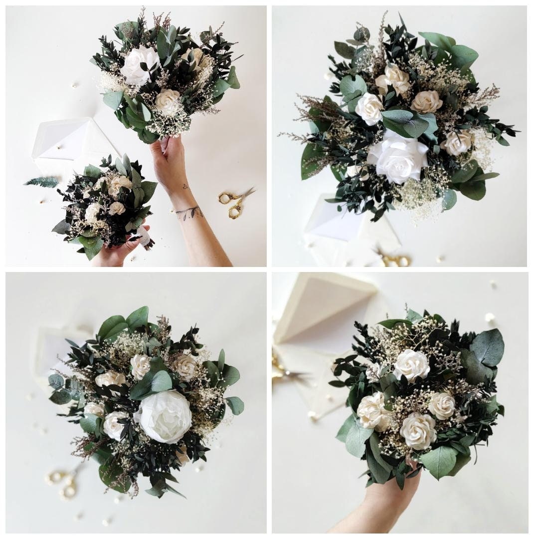 ブーケ Buy Eucalyptus Wedding Bouquet: White Peony & Greenery Bridal