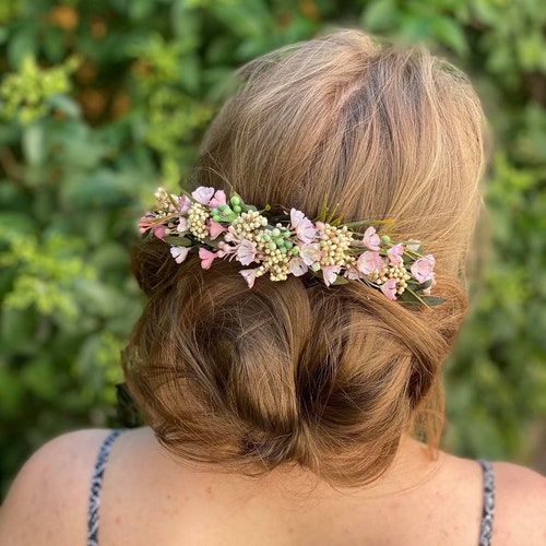 floral haircomb flower haircomb, Bridal haircomb Bridal hair accessories Bridal headpiece