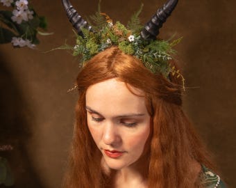 Skogshornskrona: Hedniskt Wicca-pannband, Fairycore Halloween