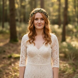 Woodland Wedding Crown – Preserved Fern Bridal Headpiece – Forest Boho Hair Wreath image 5