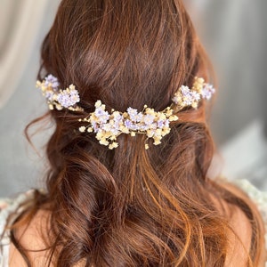 Dried flower hairpins Romantic lavender hair pins Wedding hair clips  Baby's breath hair pin Wedding hair accessories Rustic wedding Magaela