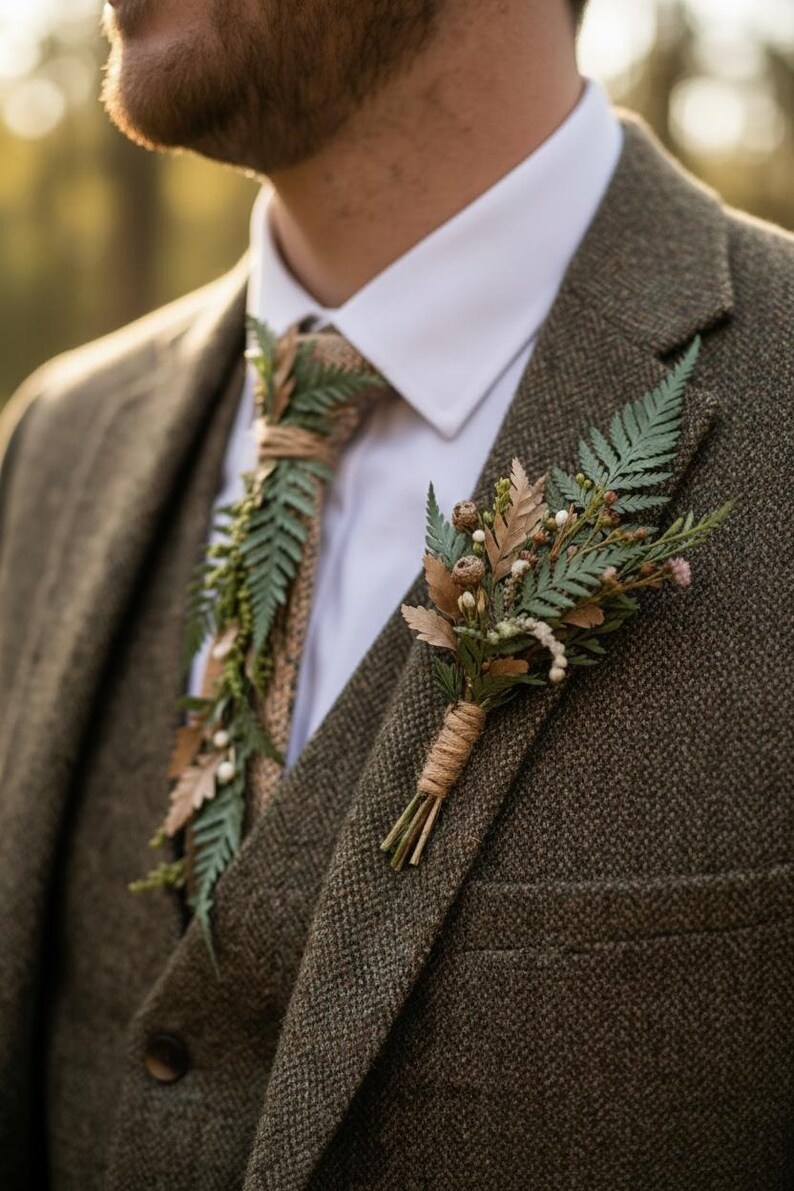 Woodland Wedding Crown – Preserved Fern Bridal Headpiece – Forest Boho Hair Wreath image 10