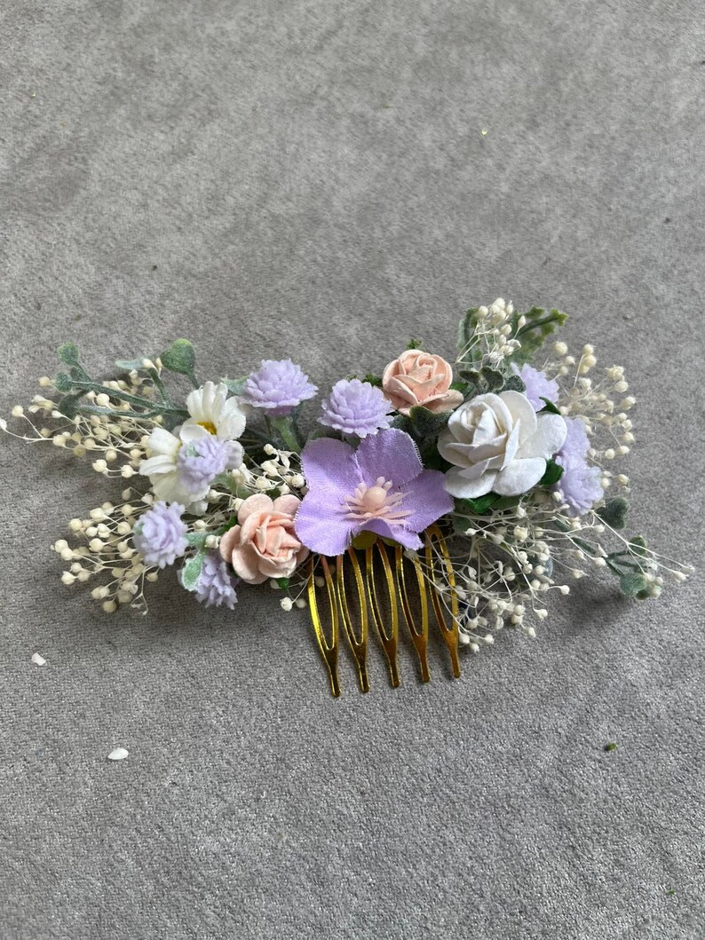 Pastel Flower Hair Set Bridal Hair Accessories Flower Hair Etsy
