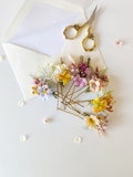 Pastel Flower Hair Pins: Boho Wedding Hair Accessories