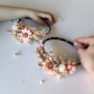 Boho flower headband Bridal headband Hadband for Kids Matchy matchy Mother's Day Set of headbands Summer wedding Mom and daughter Magaela