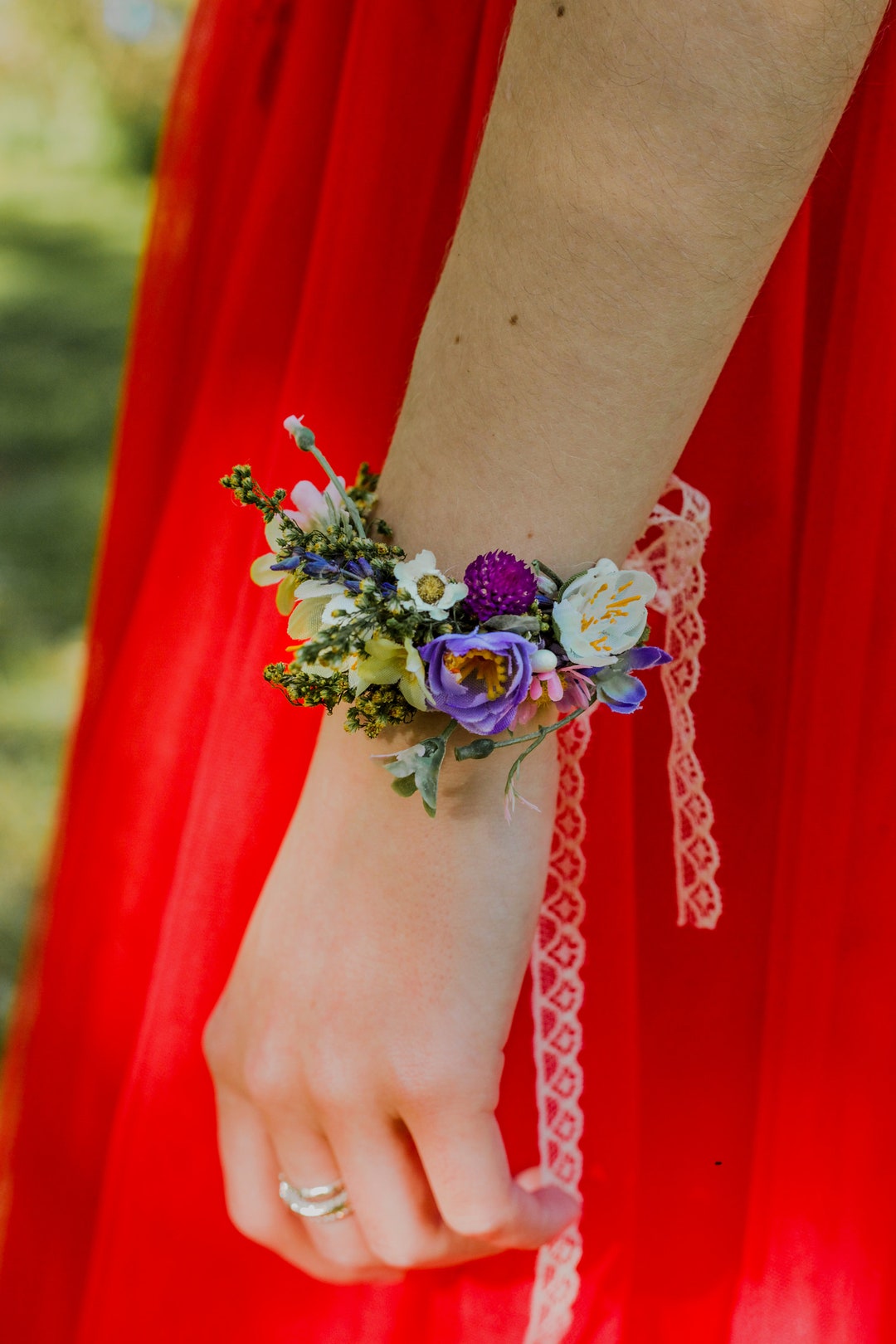 Onschuldig vier keer Hertellen Weide bloem armband Wildflowers pols corsage Bruid te zijn - Etsy België