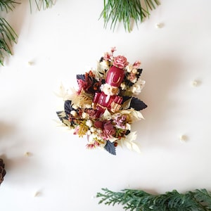 Christmas brooch Nutcracker Burgundy Pink Christmas brooch Christmas jewelry Vintage Christmas Christmas gift Brooch for coat Nutcracker