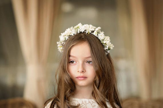 Floral Headband for First Communion: Handmade Flower Girl  display picture 3