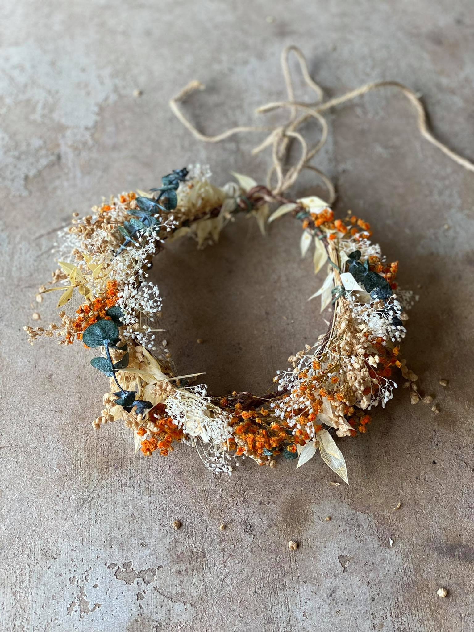 Burnt orange and ivory bridal flower crown Wedding accessories | Etsy